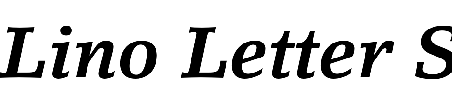 Lino Letter Std Bold Italic Yazı tipi ücretsiz indir